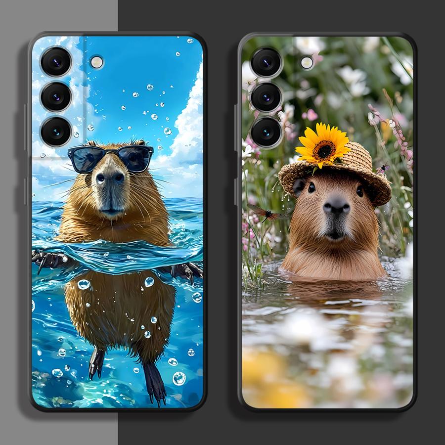 Samsung Galaxy A55 - غطاء هاتف بتصميم الكابيبارا للعطلات لهواتف